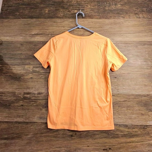Lands' End Orange Short Sleeve V-Neck Top - Picture 4 of 5